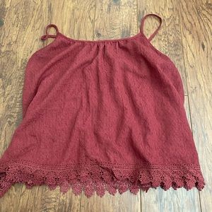 red wet seal flowy top